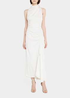 A.L.C. Inez Shirred Dress - Bergdorf Goodman Rehearsal Dinner Looks, Dinner Looks, Shirred Dress, White Dresses, Rehearsal Dinner, Bergdorf Goodman, One Shoulder Wedding Dress, Top Designers, Dresses For Work