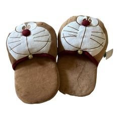 Memory Foam sole, size, slippers measures about 9in x 5n. ( only 1 size) Heel measures approximately 2 centimeters Warm & Cozy: High quality plush cotton lining contains 95% cotton, 5% spandex, providing you with a warm and soft experience in winter. Best Gift Choice for Doraemon fans! Size: S.  Color: Brown.  Gender: female.  Age Group: adult. Warm And Cozy, Gender Female, Memory Foam, Clothing And Shoes, Age Group, Best Gifts, Slippers, Spandex, Heels