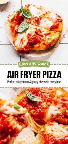 Enjoy restaurant-quality pizza in half the time with this amazing air fryer method. The air fryer's hot circulating air creates a crispy crust while preserving a chewy interior, and rapid heating ensures the cheese melts to perfection. Flavors are intensified, with toppings, cheese, and sauce caramelizing to perfection. Serve this air fryer pizza with salad or garlic bread for a complete meal, and don't forget your favorite beer or wine. Full pizza recipe on my blog (with homemade tomato sauce). Easy Summer Grilling Recipes, Party Snack Food, Easy Grilling, Summer Grilling Recipes