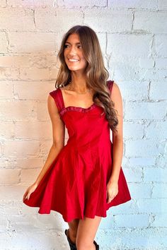 Midnight Magic Mini Dress Low Low, The Midnight, Date Nights, Brown Hair Colors, Red Mini Dress, Hug You, Hair Colors, Statement Jewelry, Brown Hair