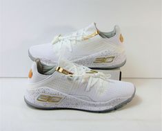 100% Authentic Guaranteed Brand New With No Box. Under Armour Curry 4 Low TB "Chef" Sample White & Gold Basketball Shoes Sz 11.5 NEW 3021707 100 RARE. Check Out the Pictures for more details.  Size: Mens (11.5) & Womens 13 Size: UK 10.5 Size: EUR 45.5 Color: White & Gold Style Code: 3021707 100 Condition: Brand New Box: No Box Please Make Sure The Shoes Will fit You Before You Order, Thank You. All items come from a pet & smoke free home. Tube #49 Shipping : We ship within 1-2 business days from Under Armour Low-top Basketball Shoes With Cushioned Footbed, Under Armour Lace-up Sneakers, Under Armour High-top Sneakers With Boost Midsole, Under Armour Lace-up Sneakers With Cushioned Footbed, Under Armour Low-top Sneakers With Rubber Sole, Under Armour White Basketball Shoes, Under Armour White Casual Basketball Shoes, Under Armour White High-top Sneakers, Under Armour Cushioned Slip-on Sneakers