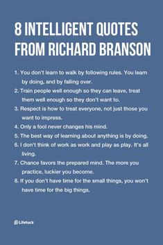 the eight intelligent quotes from richard branon, who are being used to teach children