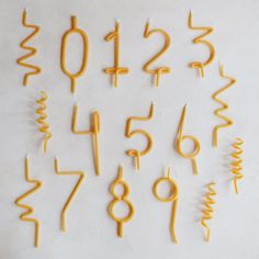 the numbers are made out of yellow plastic