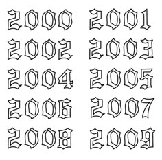 the letters and numbers are drawn in different styles