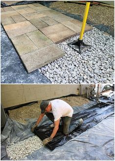 Diy French Drain, Drainage Solutions Landscaping, Marbella House, Foundation Drainage, French Drain Installation, Backyard Living Room, Yard Drain, French Drain System, Porch And Patio Ideas