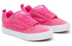 Vans Shoes Pink, Vans Pink Shoes, Pink New Skool Vans, New School Vans, Girly Shoes Sneakers, Pink Hightop Vans, Shoes For Back To School, Van Shoes, Hot Pink Shoes