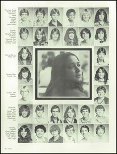 an old poster with many different women in black and white photos, including one woman's face