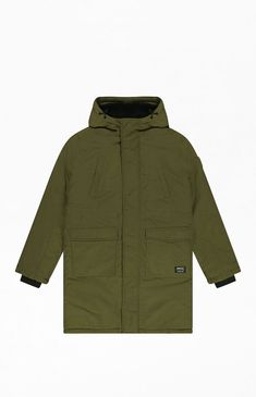 Conquer the cold with the WeSC Winter Parka, a heavyweight jacket designed to keep you warm and stylish through the harshest winter weather. Combining practical features with a sleek design, this parka is your ultimate winter essential.Heavyweight Winter Parka with Hood: Built for ultimate warmth and protection in freezing temperatures.Sherpa Lined: Plush Sherpa lining offers extra coziness and insulation.Adjustable Hood with Bungee Drawcord: Customize the fit to block out wind and snow.Fleece L Mens Winter Parka, Vegan Logo, Winter Parka, Mens Winter, Hooded Parka, Winter Weather, Parka Jacket, Jacket Design, Sherpa Lined