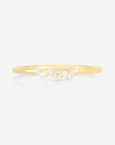 Scattered Diamond Stackable Ring – Ring Concierge Diamond Ring Gold, Necklace Length Guide, Bracelet Size Chart, Ring Concierge, Round Diamond Setting, Custom Engagement Rings, Engagement Ring Diamond, Gold Rings Stackable, Diamond Stacking Rings