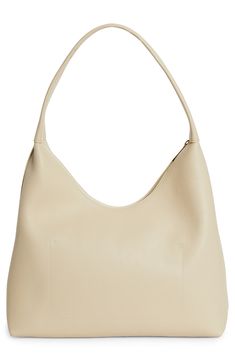 Soft and spacious, this hobo bag is fashioned from richly pebbled leather with a supple suede lining and simple shoulder strap. Top zip closure Shoulder strap Interior wall pocket Suede lining Leather Made in Italy Designer Handbags Chic Leather-lined Hobo Bag For Work, Chic Hobo Bag With Smooth Grain For Shopping, Smooth Grain Satchel Hobo Bag For Work, Workwear Satchel Hobo Bag With Smooth Grain, Chic Smooth Grain Hobo Bag For Shopping, Classic Soft Leather Hobo Bag For Shopping, Elegant Pebbled Leather Hobo Bag With Gold-tone Hardware, Modern Pebbled Leather Hobo Bag, Classic Pebbled Leather Hobo Bag