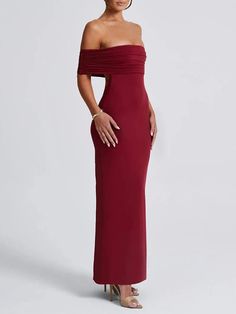 Washing instructions: Hand Wash Composition: Polyester, Spandex, Natural Fiver Designer Style ID: FP65333333 Burgundy Dresses For Wedding, Wine Red Maxi Dress, Burgundy Off The Shoulder Dress, Off The Shoulder Graduation Dress, Burgundy Dress Formal, Red Dress Plus Size, Date Night Heels, Burgundy Dress Outfit, Adire Styles