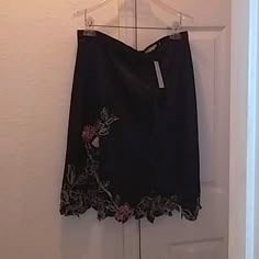 Nwt; Gc. Please Read Description To Ensure You Are Receiving The Correct Size. I Cannot Guarantee Fit. Comes From A Smoke Free Home. Sorry, No Trades. Reasonable Offers Accepted. Same/Next Day Shipping Thanks For Looking. Have A Blessed Day! Embroidered Long Skirt For Evening, Spring Formal Embroidered Skirt, Elegant Black Bottoms With Floral Embroidery, Embroidered Black Evening Skirt, Embroidered Black Skirt For Evening, Black Embroidered Evening Skirt, Wardrobe Shopping List, Boho Lifestyle, Outfit Pieces