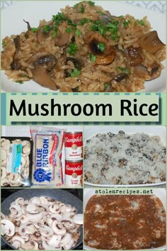 mushroom rice is an easy and delicious side dish