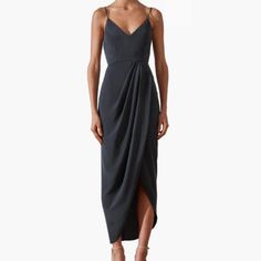 - Never Worn (Outside Of Try On Photo) - Perfect Condition - Shona Joy Midi-Length Cocktail Draped Tulip Hem Dress In Grey - 100% Polyester - Hand Wash Cold - Partially Lined - Pleated Front Detail - Hidden Back Zipper Closure - Asymmetrical Tulip Hem - Size 2 (Usa) - 5 (Aus), 34 (Eur) Tulip Hem Bridesmaid Dress, Pre-draped Sleeveless Maxi Dress For Dinner, Formal Draped Slip Dress, Pre-draped Sleeveless Dress For Dinner, Formal Pre-draped Slip Dress, Pre-draped Dinner Dresses, Pre-draped Maxi Dinner Dresses, Pre-draped Maxi Dress For Dinner, Pre-draped Midi Evening Dress