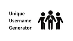 a sign that says unique username generator with an image of three people holding hands