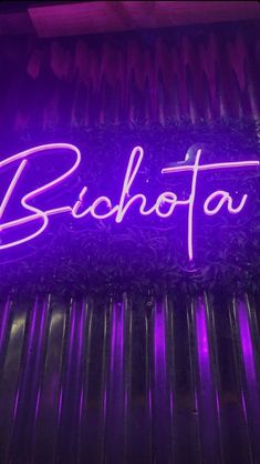 a purple neon sign that says buddha on it