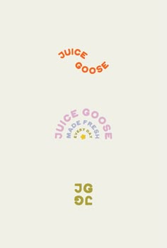 Playful logo inspo, juice bar branding Letter Mark Logo Design, Funky Logo Ideas, Whimsical Logo Design Inspiration, Artsy Logo, Gift Shop Logo, Quirky Branding, Logo Design Drawing, Vibe Logo, Retro App