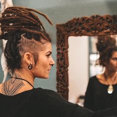 Hardest Hairstyles, Dreads Undercut, Modern Druid, Celebrities With Nose Piercings, New Dreadlocks, White Dreadlocks, Dreads With Undercut, Half Dreads, Dreadlock Care