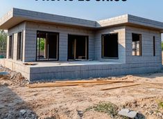 a house under construction with the words how to build a home in french