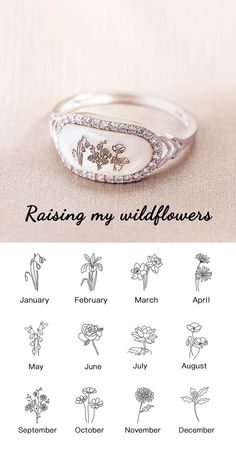 an image of a ring with the words raising my wildflowers written on it