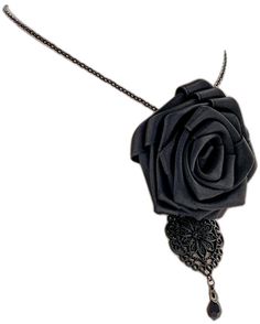 Gothic Black Necklace For Valentine's Day, Black Gothic Necklace For Valentine's Day, Gothic Black Necklace For Gift, Steampunk Black Necklace For Halloween, Handmade Black Steampunk Necklace, Black Necklace With Rose Design As Gift, Black Necklace With Rose Design For Gift, Gothic Rose-colored Jewelry For Gifts, Gothic Rose Colored Jewelry For Gift