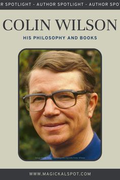 the cover of colin wilson's book his photography and books, with an image of him