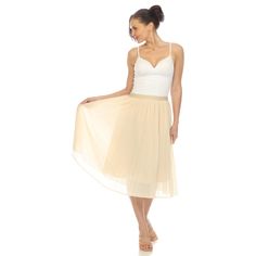 This midi-length skirt combines style, comfort, and convenience, making it a must-have piece for your collection. Crafted from lightweight chiffon fabric, this skirt offers a soft and flowy feel that drapes beautifully. The skirt is lined for added comfort and coverage, ensuring you can wear it with confidence no matter where you go. Whether you're attending a wedding, going to the office, or enjoying a night out with friends, this skirt is your go-to choice. Night Out With Friends, Tuesday Morning, Midi Length Skirts, Black Midi Skirt, White Mark, Pleated Midi Skirt, Out With Friends, Chiffon Fabric, Design Model