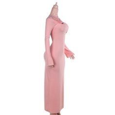 Please refer to our sizing chart for a guideline when choosing a size.5 business days order processing time.90% polyester 10% spandex Fitted Long Midi Dress In Solid Color, Long Solid Color Bodycon Dress, Solid Long Bodycon Dress, Long Bodycon Dress In Solid Color, Elegant Cutout Dress In Solid Color, Solid Color Midi Dress With Side Slits For Party, Solid Long Maxi Dress For Party, Solid Maxi Dress With Side Slits For Night Out, Solid Color Ruched Maxi Dress For Night Out