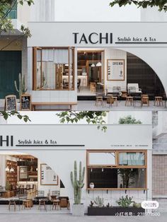 the exterior of tachi sushi and tea shop in san francisco, calif