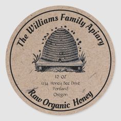 a round sticker with the words, the williams family apian and an image of a