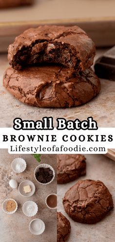 small batch brownie cookies with chocolate frosting