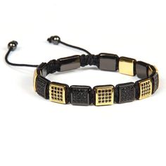 24/7 Customer Service Free United States Shipping 1 Year Warranty on All Products Handmade with Care Adjustable Size Black Cubic Zirconia Black and Gold Metal Beads Live fearlessly with this stunningly black crystals bracelet. Black tone sure to make a visual masculine statement. Gold metal beads give a perfect shine! Stack this trendy piece with any of our beaded bracelets, Red or Black String pieces for the ultimate look.The bracelet comes in a elegant black box that will protect from scratche Bracelets Red, Square Bracelet, Red Or Black, Square Beads, Square Bead, Jewelry Tree, Bracelet Black, Elastic Bracelet, Jewelry Wholesale