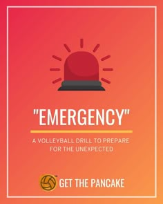 an emergency poster with the words, get the pancake on it's back