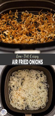 Follow this super easy recipe to prepare air fryer crispy onions at home. And there is no need to deep fry onions in a ton of oil to get the crispy caramelized taste and texture. A healthy alternative to deep-fried onions to use in different dishes like soups, salads, or Indian biryanis and curries. #watchwhatueat #airfryeronion #crispyonion Food Air Fryer, Healthy Air Fryer, Crispy Onions