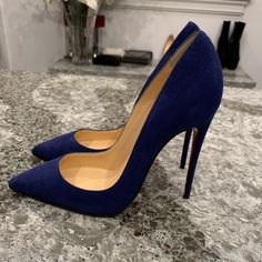 Christian Louboutin | Shoes | Brand New Christian Louboutin So Kate Blue Suede | Poshmark Luxury Fitted Blue Heels, Luxury Blue Heels, Louboutin So Kate, Christian Louboutin So Kate, So Kate, Shoes Brand, Louboutin Shoes, Blue Suede, Christian Louboutin Shoes