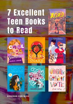 the book cover for 7 excellent teen books to read