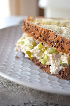 a close up of a sandwich on a plate