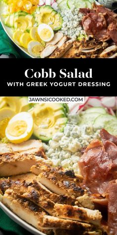 cobb salad with greek yogurt dressing