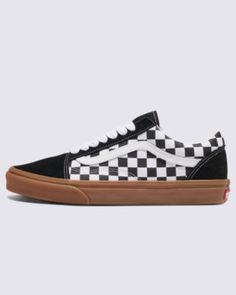 The Iconic Shoe that Brought our Sidestripe to Life: This is the Old SkoolThe Old Skool was our first footwear design to showcase the famous Vans Sidestripe—although back then, it was just a simple doodle drawn by founder Paul Van Doren. Since its debut in 1977, this low-top silhouette has established itself as an icon in the skate, music, and fashion scenes. Consistently the go-to shoe for creatives who do things their own way, the Old Skool blends heritage design with our iconic checkerboard print and chunky laces for a bold take on a classic look. Iconic low-top, Sidestripe™ shoe Suede and canvas uppers with a checkerboard print Lace-up closure with chunky laces Reinforced toe caps Supportive padded collars Signature rubber waffle outsoles Classic Old Skool™ | Vans Old Skool Checkerboar Vans Old Skool Checkerboard, Vans Store, Back To School Shoes, Vans Checkerboard, Music And Fashion, Van Doren, Vans Logo, Footwear Design, Black 13