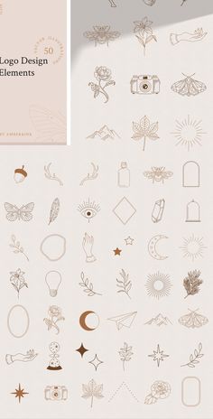 an image of the back side of a paper with different designs on it and in gold foil