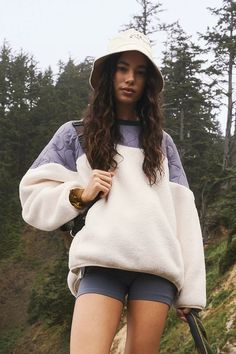 Drifter Quilted Crew | Free People Tie Dye Crewneck Sweatshirts, Thermal Hoodie, Reversible Top, Valley Girls, Retro Brand, Ribbed Knit Top, Long Sleeve Jacket, Tie Dye Hoodie, Free People Movement