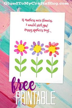 the free printable mother's day card with flowers