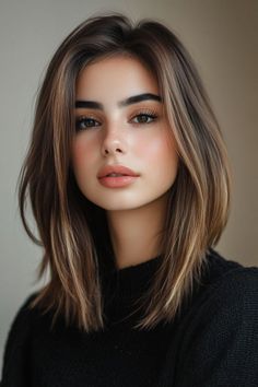 Global Hair Colour, Hair Colour For Indian Skin, Medium Hairstyle Women, Global Hair Color, A Bob Haircut, Shoulder Length Hairstyles, Global Hair, Classic Elegant Style, Medium Hairstyle