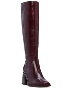 Vince Camuto Sangeti Snip-Toe Block-Heel Extra Wide-Calf Tall Boots - Macy's Vince Camuto Sangeti Boot, Wide Calf Tall Boots, Extra Wide Calf Boots, Vince Camuto Boots, Tall Boot, Wide Calf Boots, Wide Calf, Tall Boots, Stacked Heel