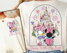 Get your order now: Peckshirt  Two-sided Minnie Daisy Disney with my Bestie Shirt, Personalized Disney Besties, Disney Girl Trip Shirt, WDW Disneyland Castle Best Friends - Print In Your Way Disney With My Bestie Shirt, Best Friend Disney Shirts Matching Outfits, Best Friends Disney Shirts, Matching Disney Shirts For Best Friends, Mom And Daughter Disney Shirts, Disney Birthday Squad Shirts, Disney Princess Shirts For Women, Sister Disney Outfits, Best Friend Disney Shirts