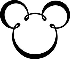 a black and white image of a mouse's head with two ears on it