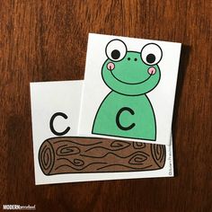 the letter c is for frog on a log