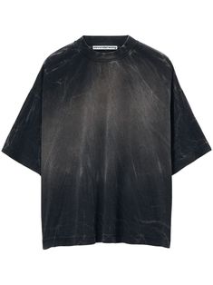 Find ALEXANDER WANG Bleached-effect Cotton T-shirt on Editorialist. black/grey cotton jersey texture bleached effect faded effect crew neck drop shoulder short sleeves straight hem Faded Graphic Tee, Asymmetrical Clothing, Graphic Effects, Bleaching Clothes, Apparel Design Inspiration, Cool Shirt Designs, Basket Sport, Graphic Design Images, Black Tee Shirt