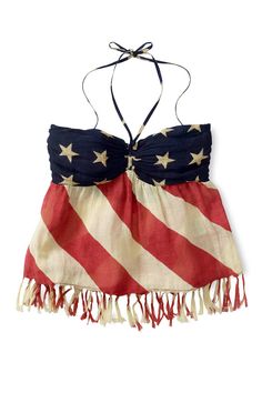 Ralph Lauren American flag halter Americana Cottage, Viking Woman, Fur Clothing, Patriotic Party, 4th Of July Outfits, Halter Tops, Stars And Stripes, Healthy Glow, Red White Blue