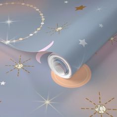 a wallpaper with stars and circles on it